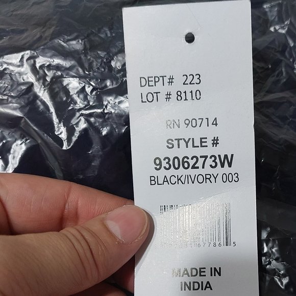 MSK Rose Flower Black White Summer Sheer Fabric Comfortable Summer Dress 8P - Picture 9 of 11